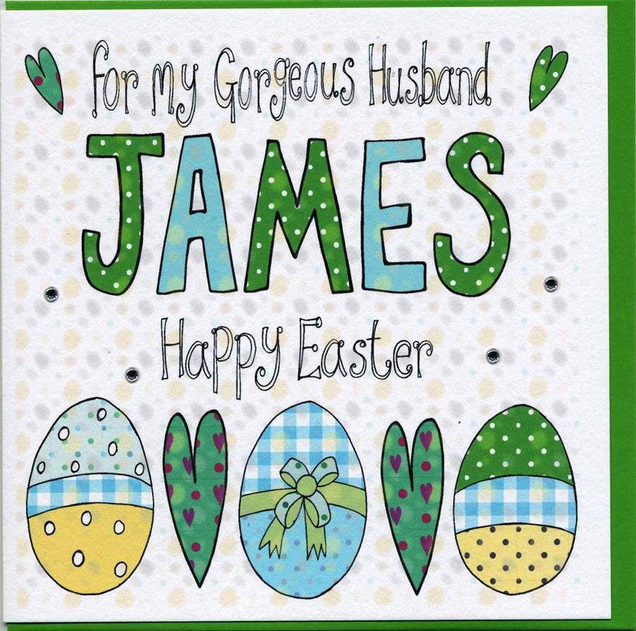 Personalised Husband Easter Card By Claire Sowden Design