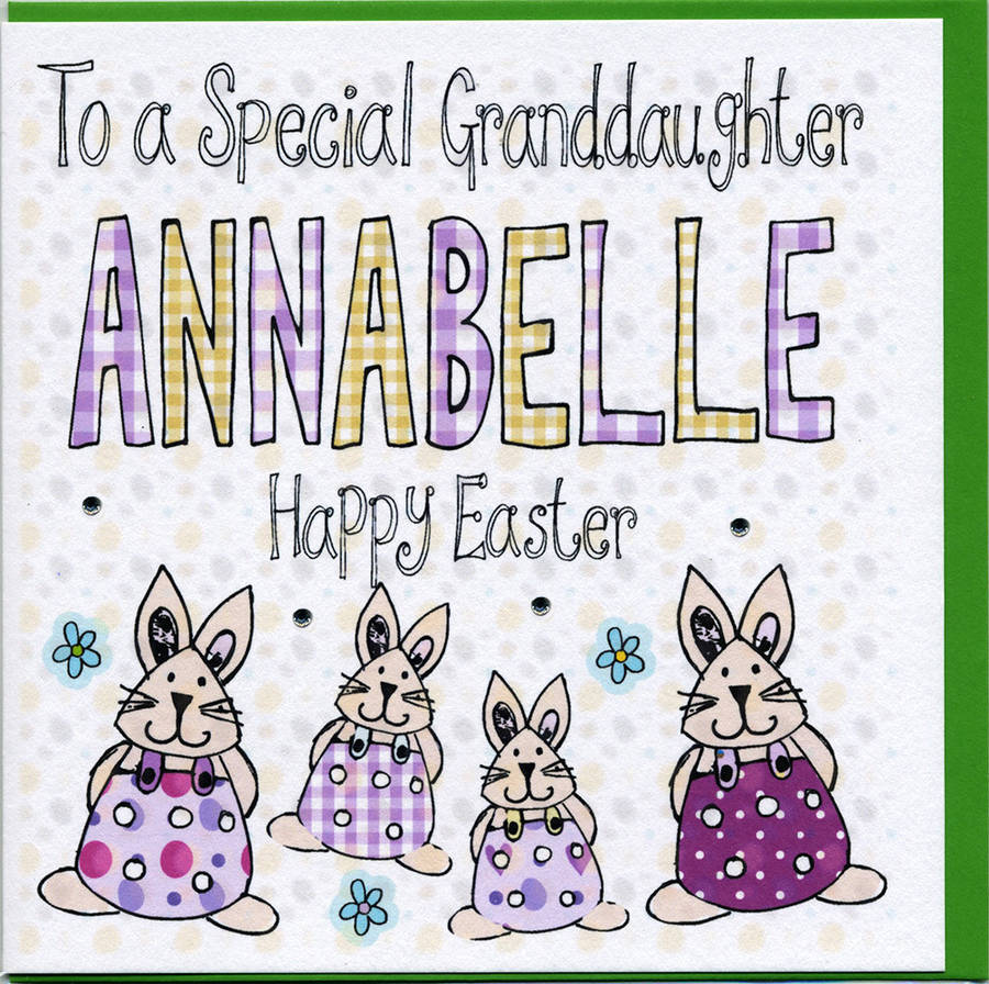 Personalised Granddaughter Easter Card By Claire Sowden Design 
