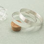 Wide Solid Sterling Silver Bangle, thumbnail 2 of 7