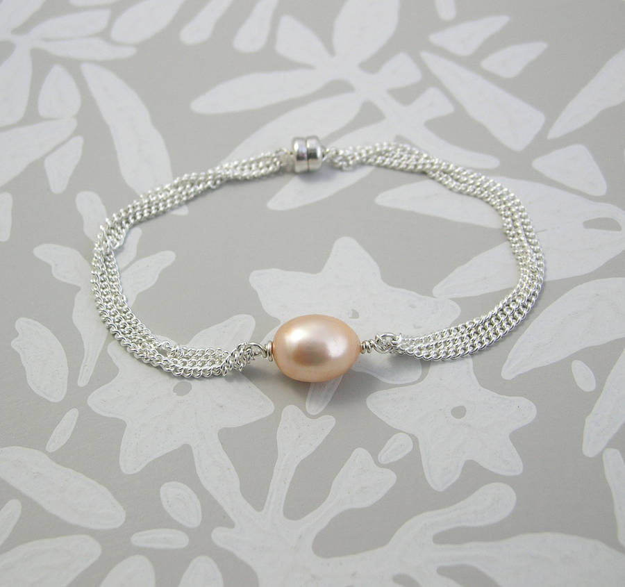 Freshwater Pearl Chained Bracelet By Sarah Hickey | notonthehighstreet.com