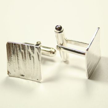 Hammered Square Cufflinks, 2 of 5