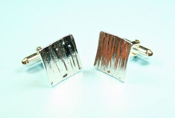 Hammered Square Cufflinks, 3 of 5