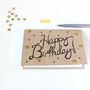 Happy Birthday Card, Hand Lettered Card With Stars, thumbnail 4 of 5