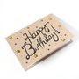 Happy Birthday Card, Hand Lettered Card With Stars, thumbnail 3 of 5