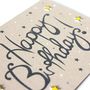 Happy Birthday Card, Hand Lettered Card With Stars, thumbnail 5 of 5