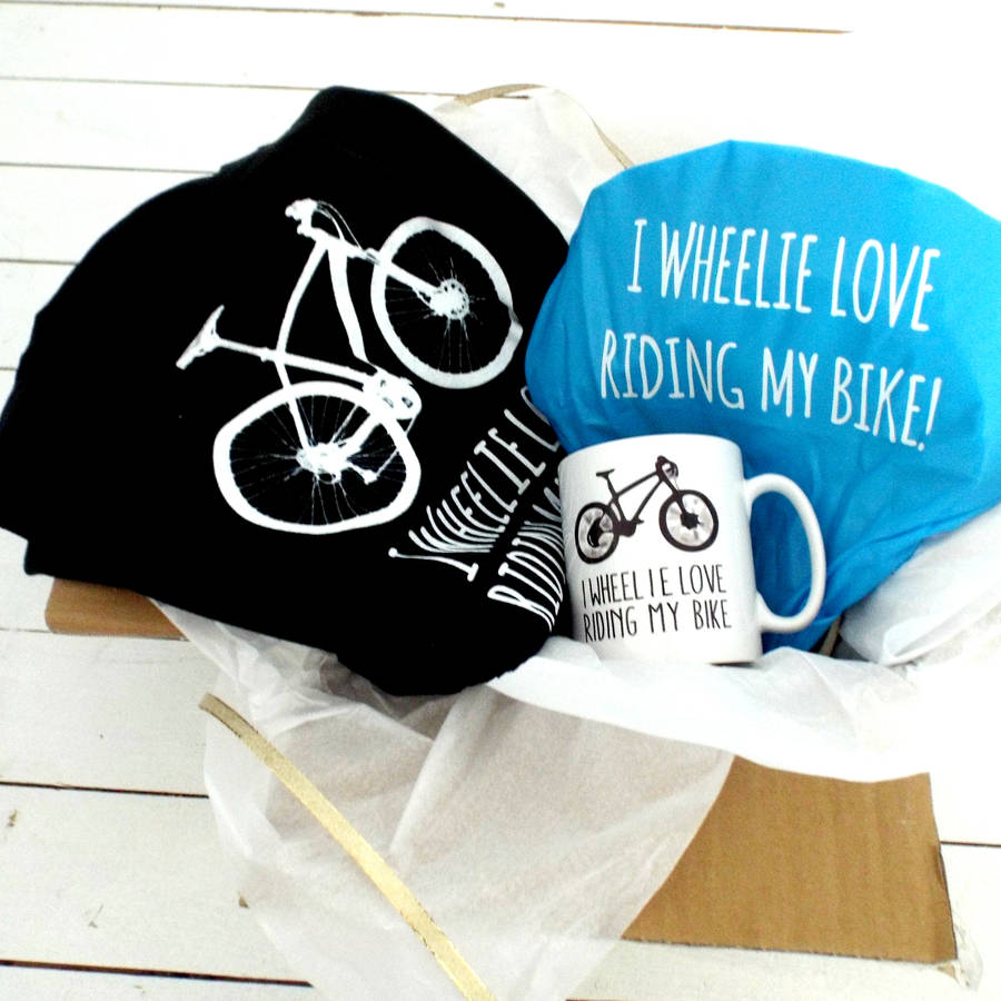 bike lover's gift 'wheelie love my bike' bike gift box by kelly connor ...