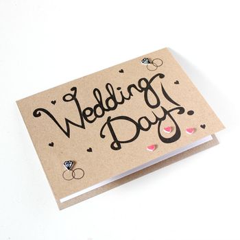Hand Lettered Wedding Day Card, Congratulations, 3 of 5