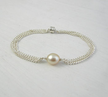 Freshwater Pearl Chained Bracelet, 7 of 10