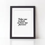 Bedroom Typography Quote Print, thumbnail 1 of 3