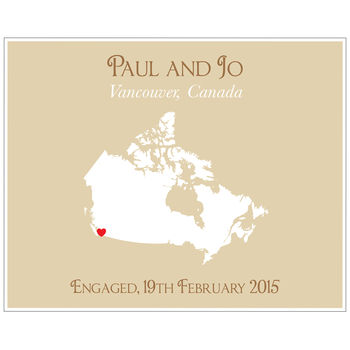 Engaged In Canada Personalised Print, 11 of 11