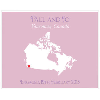 Engaged In Canada Personalised Print, 3 of 11