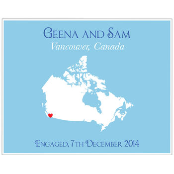 Engaged In Canada Personalised Print, 4 of 11