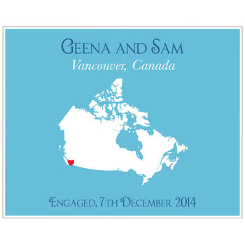 Engaged In Canada Personalised Print, 7 of 11