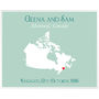 Engaged In Canada Personalised Print, thumbnail 5 of 11