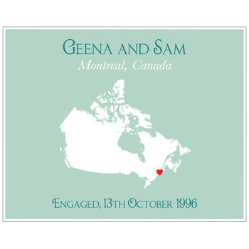 Engaged In Canada Personalised Print, 5 of 11