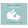 Engaged In Canada Personalised Print, thumbnail 6 of 11