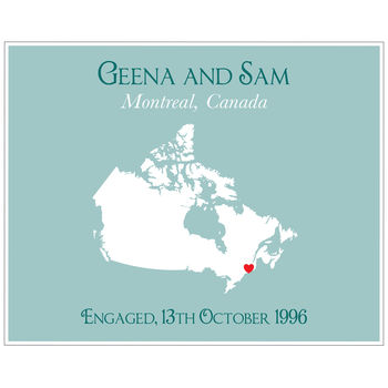 Engaged In Canada Personalised Print, 6 of 11