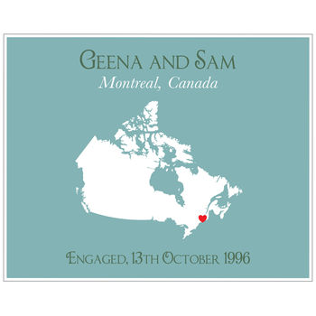 Engaged In Canada Personalised Print, 9 of 11