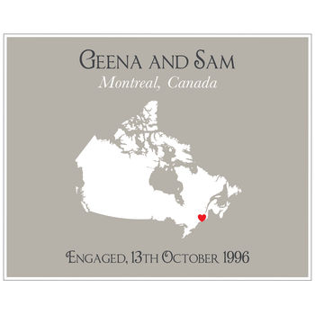 Engaged In Canada Personalised Print, 10 of 11