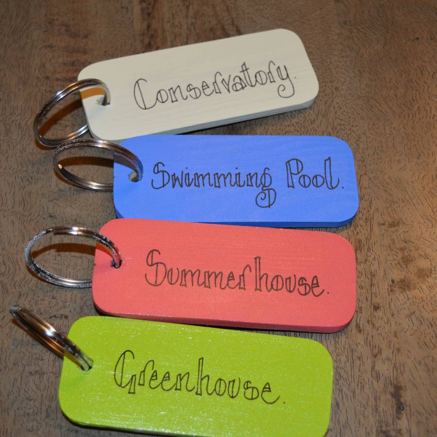 Personalised Wooden Key Ring For Spring, 1 of 2