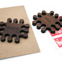 Set Of Two Personalised Solid Walnut Jigsaw Magnets, thumbnail 2 of 5