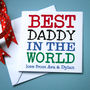 Personalised 'Best Daddy' Father's Day Card, thumbnail 2 of 3