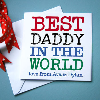 Personalised 'Best Daddy' Father's Day Card, 2 of 3