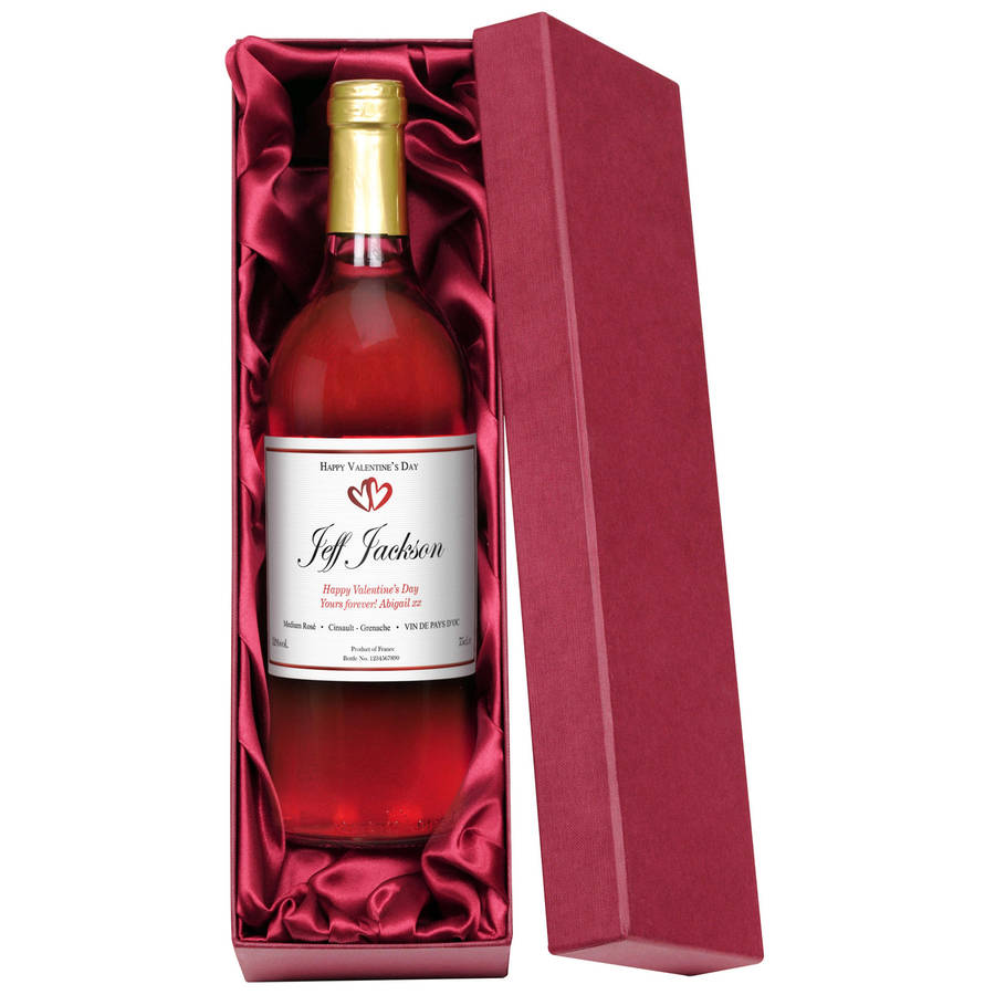 Valentine's Day Gift Personalised Rosé Wine By Jonny's Sister