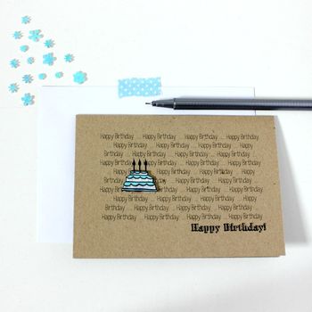Happy Birthday Card With Birthday Cake, 5 of 9