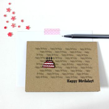 Happy Birthday Card With Birthday Cake, 6 of 9
