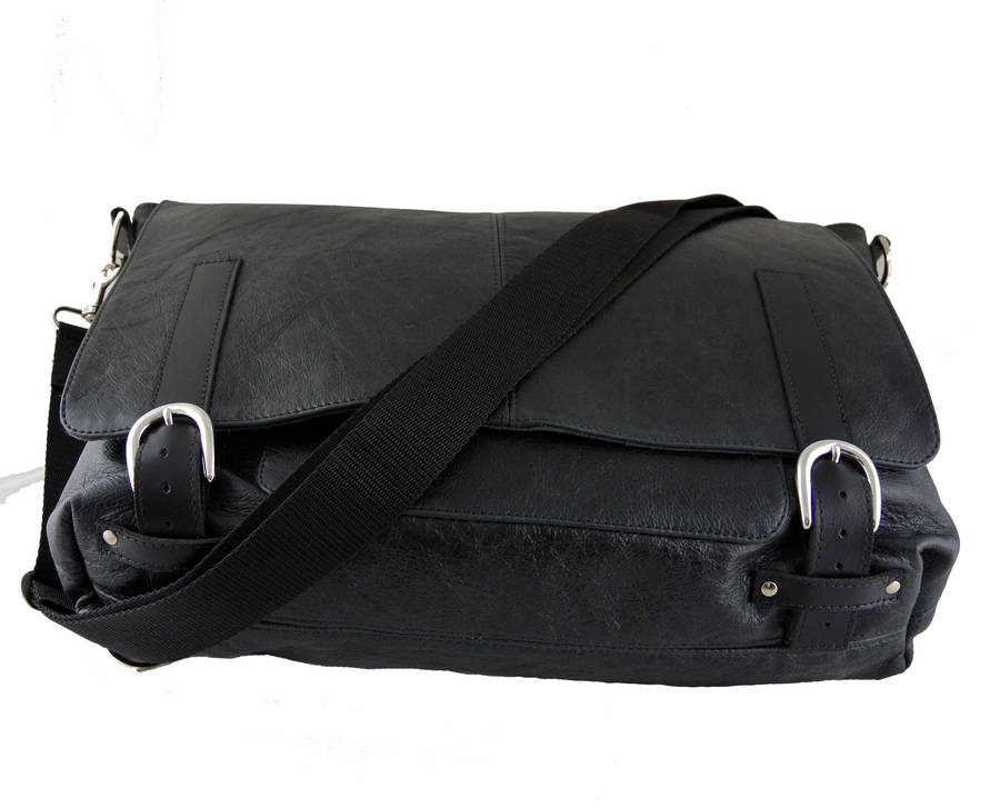 Leather Hybrid Maxi Messenger/Backpack By Debbie MacPherson Atelier