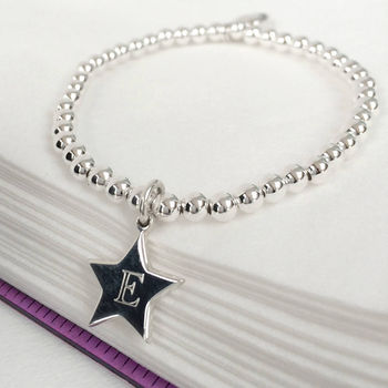 Girl's Personalised Sterling Silver Star Charm Bracelet, 2 of 4