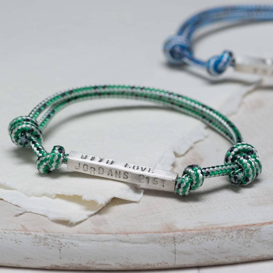 Men's ID Bead Rope Bracelet By Chambers & Beau