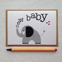 Elephant 'New Baby' Card With Elephant Sticker, thumbnail 2 of 5
