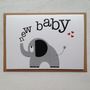 Elephant 'New Baby' Card With Elephant Sticker, thumbnail 1 of 5