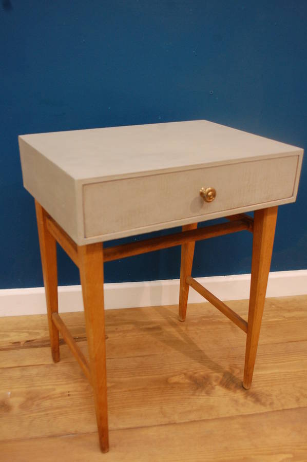 Mid Century Modern Grey Painted Bedside Table By Lovestruck Interiors