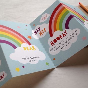 Rainbow Fill In 'Happy Birthday' Card, 3 of 6