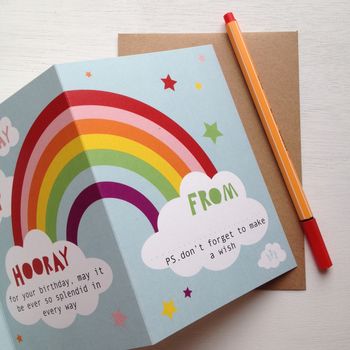 Rainbow Fill In 'Happy Birthday' Card, 5 of 6