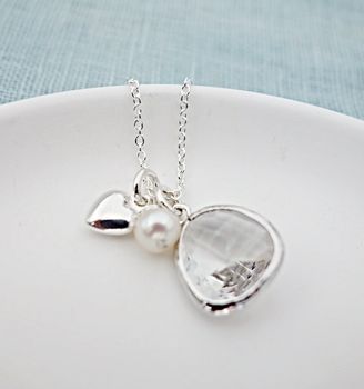 Crystal April Birthstone Drop Necklace, 3 of 6