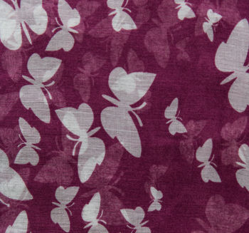 Maroon Butterfly Print Scarf, 3 of 3