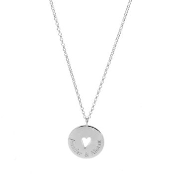 Personalised Disc Pendant With Cut Out Heart Detail, 4 of 7