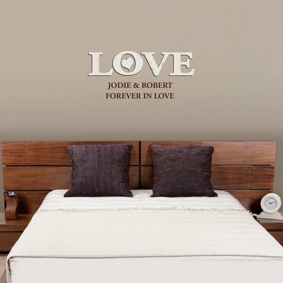 personalised 'love' wall art by jonny's sister
