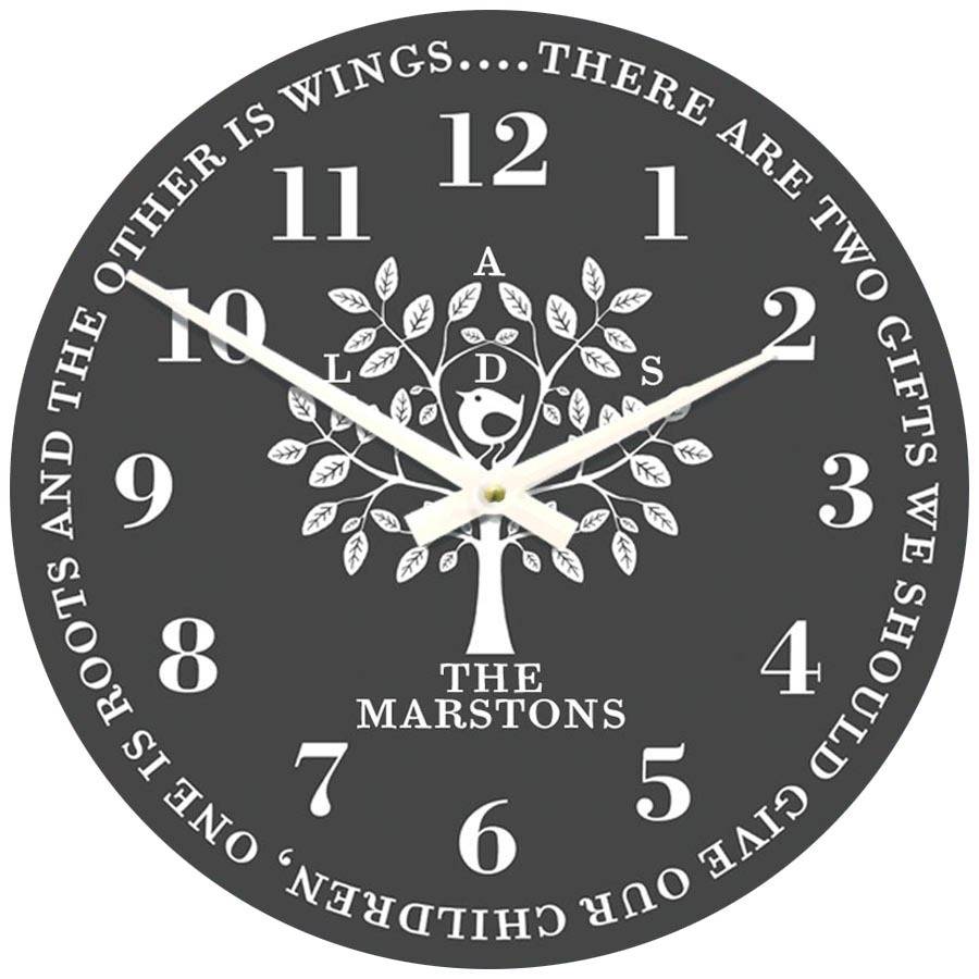 Personalised Family Tree Clock By CuteClocks