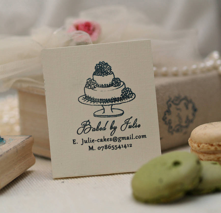 Baked By… Cake Rubber Stamp By Pretty Rubber Stamps