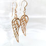 18ct Gold Plated Sterling Silver Angel Wing Earrings, thumbnail 2 of 8