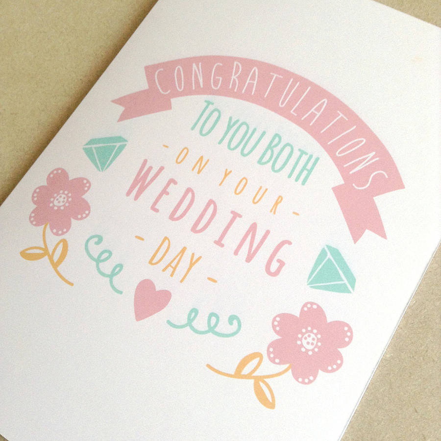 personalised congratulations wedding day cardello
