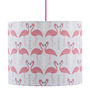A Handmade Flamingo Flourish Lamp Shade, Ice Blue, thumbnail 1 of 5