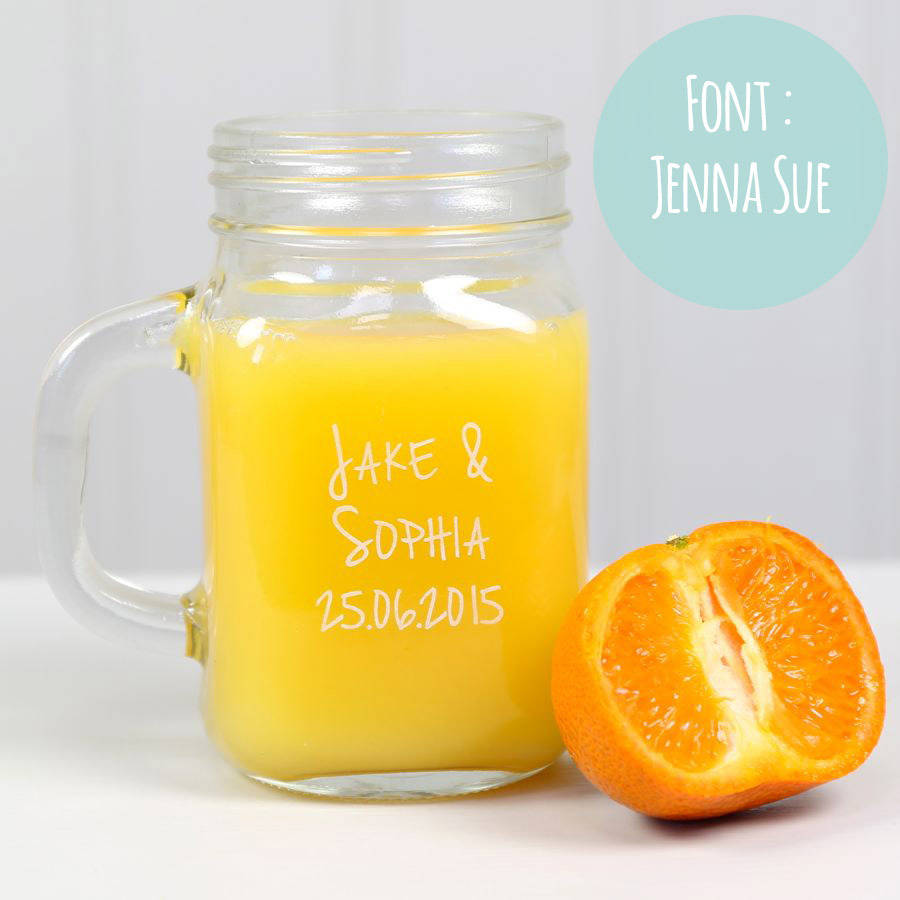 personalised engraved mason jar by lisa angel homeware & gifts