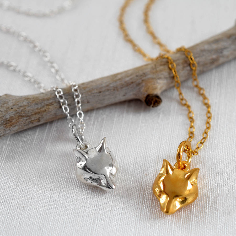 fox necklace with personalised gift message by lily charmed ...