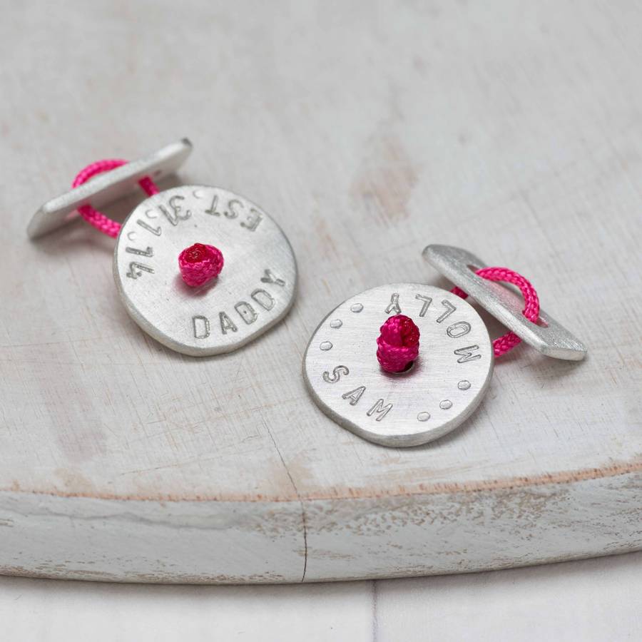 Personalised Button Cufflinks By Chambers & Beau